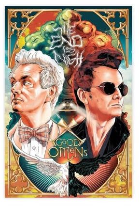 NEDOES Good Omens Filmposter auf Leinwand, Wandkunst, Dekor, Bild, Gemälde für Wohnzimmer, Schlafzimmer, Dekoration, ungerahmt, 30 x 45 cm