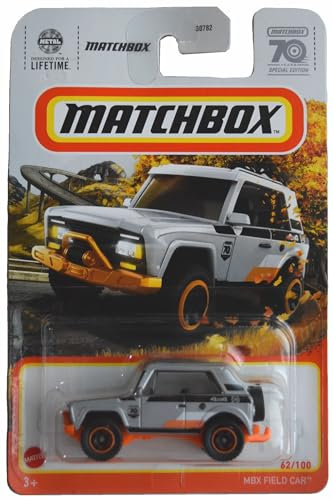 Matchbox MBX Field Car, Plata/Naranja 62/100