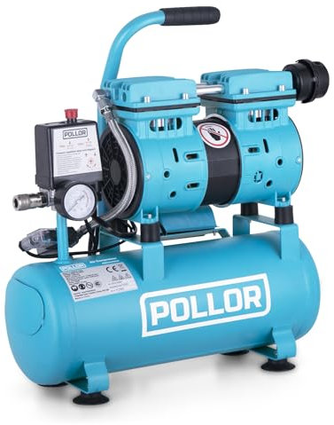 Low Noise Oilless Air Compressor Silent Oil Free Portable, 8 BAR 115psi (9L)