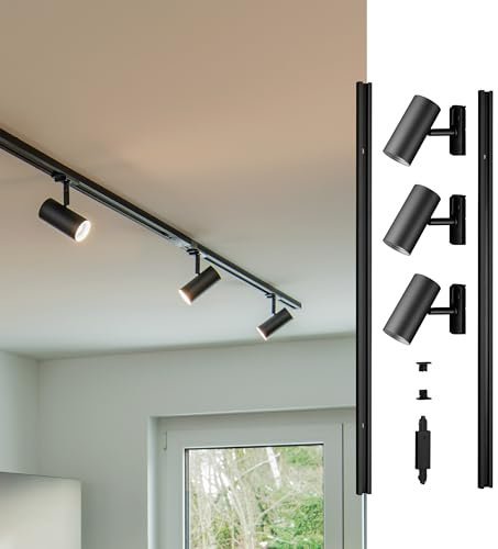SLV NOBLO SPOT, Schienensystem Set, rund, 2700K, 19W, Phasenabschnitt, 32°, schwarz