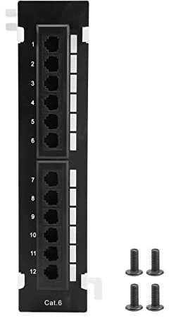 Widybord Kit d'outils réseau 12 Ports Cat6 Panneau de Brassage Rj45 Mural