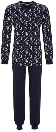 Ringella Pyjama mit V-Ausschnitt Farbe Dark Navy, Größe 54
