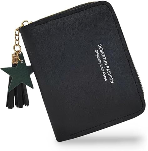 Portafoglio Donna Piccolo, Pelle Portafoglio Portamonete con Cerniera, Portamonete Donna Piccolo, Portafoglio Scomparti per Carte Multipli per Ragazza Donna