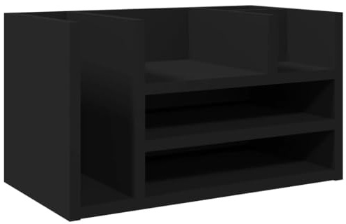 vidaXL Schreibtisch-Organizer Schwarz 44,5x24x25 cm Holzwerkstoff