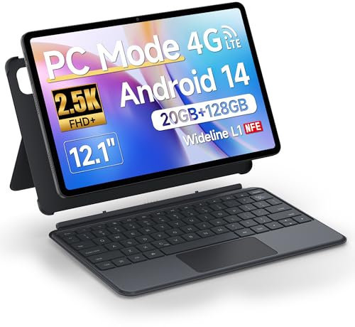 ALLDOCUBE Tablet 3 in 1 con tastiera Pogopin, 12.1'' 4G LTE Android 14 iPlay 60 Pad Pro, 2560x1600 FHD+ Helio G99, 20GB+128GB/1TB SD, Widevine L1 NFE, 10000mAh PD33W, Face ID, 4 altoparlanti
