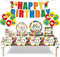 Building Block Birthday Party Supplies Serves for 10Guests - Building Blocks Decorations Set for Birthday Themed Party Favors Plates, Tablecloth, Napkins, Cups, Banner, Balloons