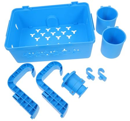 IWOWHERO Boîte De Rangement Amovible Panier De Rangement pour Piscine Extérieure Porte-Serviettes Panier Suspendu en Plastique