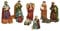 Spetebo Weihnachts Krippenfiguren handebemalt - 10 Stück / 11 cm - Krippen Stall Tisch Dekoration - Zubehör für Krippen