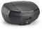 E46NB Topcase Koffer Monolock Riviera Triple Schwarz + Rückenlehne E207 kompatibel mit E46 Givi Motorrädern und Rollern.