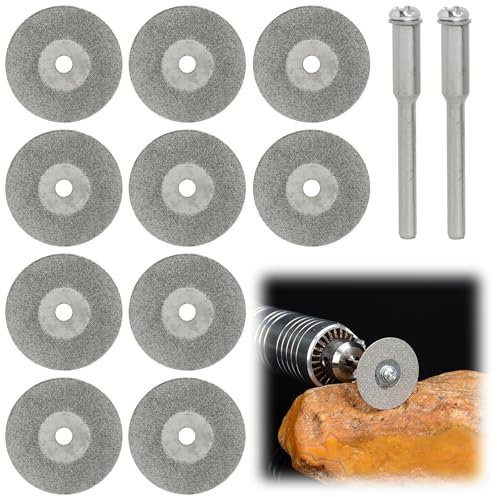 EuAcesry Mini Disco de Corte de Diamante, 22 mm Mini Hoja de Sierra Circular Metal para Taladro, para Cerámica Herramientas Rotativas Accesorios para Cortar Madera Plástico Metal