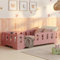 smartwood Bodenbett 140x200 Rosa - Montessori Kinderbett aus Holz mit FSC-Zertifikat TILA 2L mit Rausfallschutz & Lattenrost bis 300kg belastbar - Einfache Montage