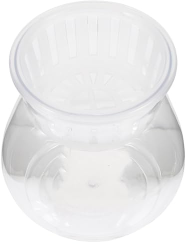 POPETPOP Transparent Desktop Betta Fish Tank Aquarium Plant Holder Goldfish Bowl