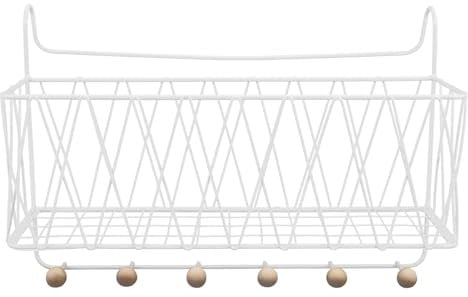 Toyvian Bunk Bed Bedside Shelf Organizer Upper Bunk Bed Storage Basket Bamboo Bedside Hanging for Dorm Room for Students