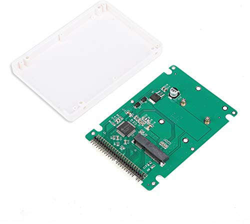Xiuganpo 2,5-Zoll-MSATA-SSD-zu-IDE-PATA-Adapter-Festplattengehäuse für Stabile Leistung, Geeignet für 3 X 5 cm oder 3 X 7 cm SSD, ABS-Material, Schwarz (White)