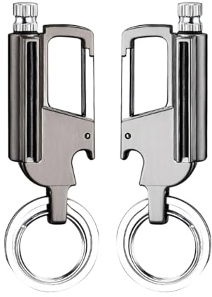 UXIYI 2 Pack Permanent Match Keychain, Reusable Waterproof Matchstick, with Multitool Bottle Opener, Forever Match for Outdoor Survival