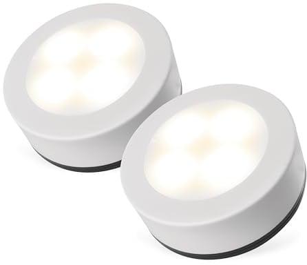 EMOS - LED Nachtlicht 2 Stück mit Klebepads - 2x Orientierungslicht batteriebetrieben (je 3x AAA), für Kinder und Seniore - Druckleuchte zum Aufkleben - Helligkeit 15 lm, Leuchtweite 3 m - weiß