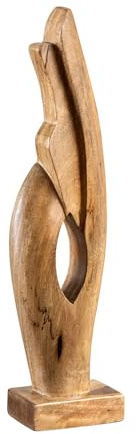 Riess Ambiente Skulptur Amara - 10x7cm - Natur - Mangoholz Handarbeit | Montiert, individuelle Maserung, warme Holzoptik, kombinierbar, pflegeleichte Oberfläche, sanft geschwungene Form, Präsenz