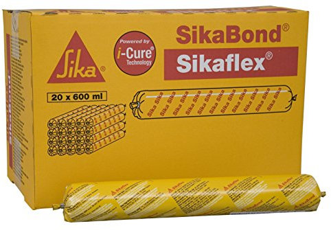 Sikaflex PRO 11 FC, Mastic-colle tout en 1 à prise rapide et multi applications -SNJF - Sans pistolet, Lot de 20 recharges 600ml, Gris béton