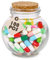 FUTUREPLUSX Capsule Message in a Bottle 100 Capsule Letters | Lovely Notes, for Long Distance Couples, Romantic Gift, for Him Her, Boyfriend Girlfriend