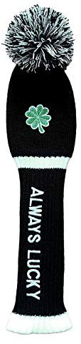 Lolji Decorations - Copritesta per Mazze da Golf, Motivo: Trifoglio Verde Ricamato Always Lucky, per Mazze da Golf in Legno da 460 CC, per Mazze da Golf Taylormade Callaway Titleist Ping