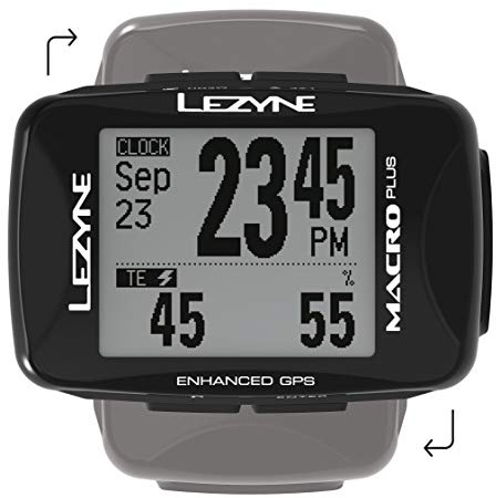 LEZYNE Macro Plus hrsc GPS-Fahrrad/Mountainbike-Tacho, Schwarz, FR Unique (Taille Fabricant : t.One sizeque)