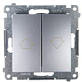 Kontakt-Simon DZP1.01/43 elektrischer Schalter Pushbutton Schalter Silber - Zubehör Elektromesser (Pushbutton Switch, Silber, Kunststoff, IP20, IP44, 250 V, 10 A)