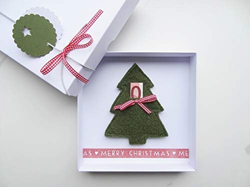 Geldgeschenk Weihnachten Tannenbaum für Sie Ihn, Weihnachtsbaum Winter Geld schenken verschenken Männer Frauen Weihnachtskarte Weihnachts-Geschenk