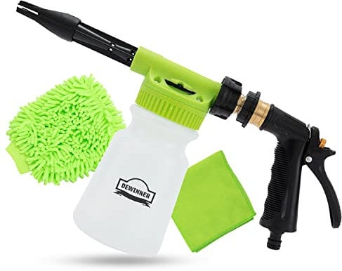 Car Wash Foam Cannon, DEWINNER Foam Blaster, Quick Release Soap Washer gun, Quick Connect to Garden hose Snow Lance, Auto Washer Sprayer, With Cleaning Kit