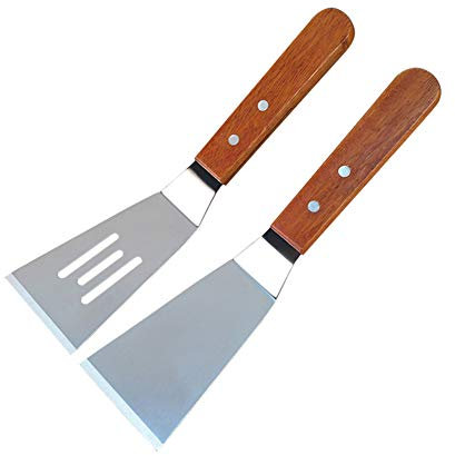 ZUOLUO Espatulas Cocina Spatula Espátula de Metal Espátulas metálicas para cocinar Espátulas para cocinar Gran espátula Resistente al Calor de la espátula