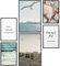 Papierschmiede® Mood Poster Set Strand und Meer, Gerahmte Bilder (Rahmen: Material und Farbe wählbar), Wohnzimmer Deko Schlafzimmer, 2x DIN A3 und 4x DIN A4, Wasser Möwen Muscheln