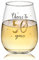 Livole 50. Geburtstag Geschenke für Frauen, 15oz Stammlos Glas Weinbecher für Frauen Männer, Hochzeit Jahrestag Party Dekorationen, Weingläser ohne Stiel, Rotweinglas Champagner Cheers to 50 Years