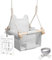 MAMOI® Wooden baby swing seat for toddlers, Indoor toddler swings chair from birth, Kids baby bouncer for garden, Child rocker swing set from 8 months