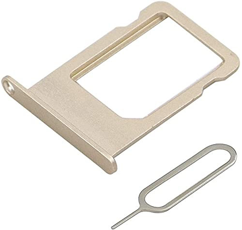Lazyouth SIM Card Tray Holder Slot Replacement Compatible with iPhone 6 4.7 Inch with Eject Pin (Gold)