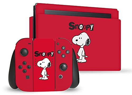 Head Case Designs Offizielle Zugelassen Peanuts Snoopy Darsteller Grafiken Matte Vinyl Haut Gaming Aufkleber Abziehbild kompatibel mit Nintendo Switch Console & Dock & Joy-Con Controller Bundle
