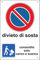 Pubblimania CONSENTITO CARICO E SCARICO DIVIETO DI SOSTA Cartello in Alluminio neobond per esterno - interno, metallo resistente spessore 3 mm (Cm 30x40)