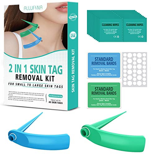 Ruilonghai Stielwarzen Entferner, Skin Tag Remover, Fibrom Remover Mit 32 Gummibändern Und 40 Pickelpflaster Hydrokolloid, Für Gesicht, Hals Und Körper, Sicher Und Schmerzfrei (2 Mm Bis 8 m)