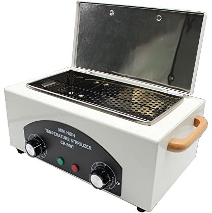 300W Heißluftsterilisator Desinfektion, 1-60min Timer Heißluft Sterilisator Desinfektion Studio Kosmetik Fußpflege Tattoo Nagel