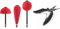 blntackle76 Set Pop Up Kit rot von Jenzi 3-6 STK Auftriebskörper Dead Bait Hecht Köderfisch +Angelschere o. gratis Petri Aufkleber (3 Auftriebskörper + Angelschere)