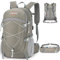 Lumesner 40 l leichter verstaubarer faltbarer Rucksack, Reisen, Camping, Wandern, Outdoor, Sport, Tagesrucksack für Damen und Herren, grau, 40L large