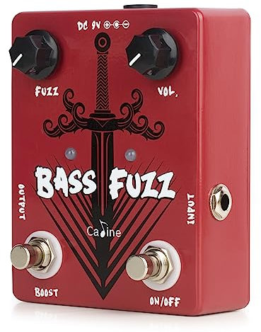 Caline CP-82 Bass FUZZ Pedal mit Boost Effekt True Bypass 9V Bass Pedal