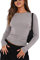 Women's Basic Long Sleeve Slim Fit Crop T Shirt Top Y2K Tops TikTok Crop Top Club Party E-Girls Streetwear(Light Gray-a, M)