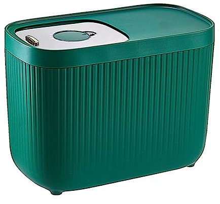 NIBHZ Rice Dispenser Bean Storage Dispenser - Rice Storage Barrel, Grain Dispenser, Food Dispenser,green-15kg