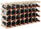 KOMFOTTEU Weinregal für 40 Flaschen, Flaschenregal aus Holz, Flaschenständer erweiterbar, Weinflaschenhalter freistehend, Weinständer für Küche, Bar, 85 x 44 x 24 cm