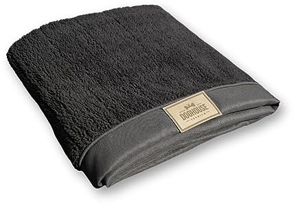 DOGHOUSE PREMIUM - Hundebett Bezug (L, Anthrazit) | Wechselbezug, Ersatzbezug | wasserabweisend, waschbar, flauschig, hygienisch, atmungsaktiver Memory-Schaum