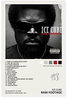 SORECI Raw Footage von Ice Cube Album Cover Leinwand Poster Wandkunst Dekor Druck Bild Gemälde für Wohnzimmer Schlafzimmer Dekoration ungerahmt 20 x 30 cm