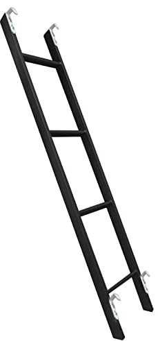 Échelle de lit superposé en Acier pour Camping-Car avec Crochets, échelle de lit superposé pour Camping-Car, dortoir, loft, 45, 50, 55 Pouces de Long, échelles superposées Stables (Couleur :