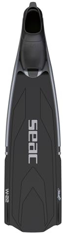 SEAC W-22, die neue, lange Freitauchflosse mit Flossenblatt der neuen Generation, 47/48, schwarz