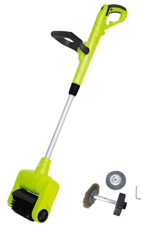 Garden Gear Electric Multi Cleaning Brush 3 Brushes 500W Cleaning Power Patios Decks Nylon, Metal, & Weed Sweeper Brushes Moss, Weeds, and Dirt Removal - 10m Power Cable