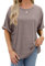 Famulily Women's Crewneck Flowy Oversized Tshirt Classic Summer Tee Top Basic Short Sleeve Tshirt (XL,Coffee)