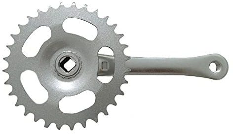 YNZUNMY Fahrrad Kurbel,Kurbelgarnitur 1fach Einzelgeschwindigkeit Kurbel-MTB-Fahrrad 165mm Kurbel-Platte Aluminium-Legierung Kettenblatt-Kettenrad-Kurbel-Set-Bike-Zubehör 32T